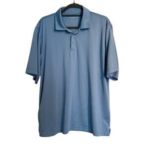 Tommy Armour Striped Polo Shirt, Light Blue/White, Men’s Large